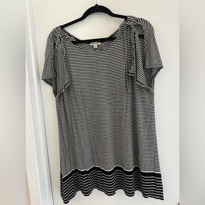 Striped Black and White Women's Top